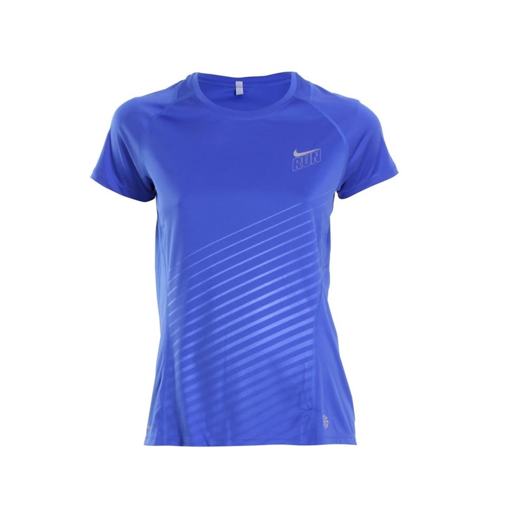 T-Shirt Women's Blue EUC Gradient Stripes
